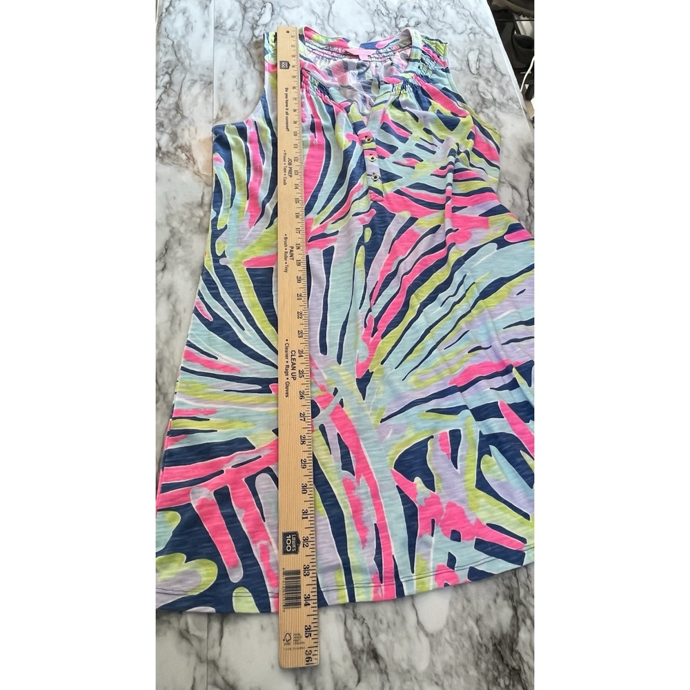 Lilly Pulitzer Eddie Dress Cotton Modal Button Front Resort Coastal Beach Sz M - Picture 7 of 8